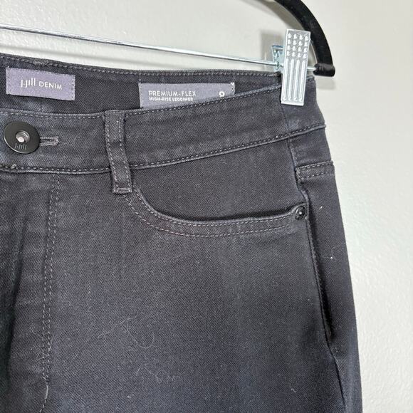 J Jill Denim Women's Premium Flex Black High Rise Leggings Jeggings - Size 8 - Picture 2 of 8
